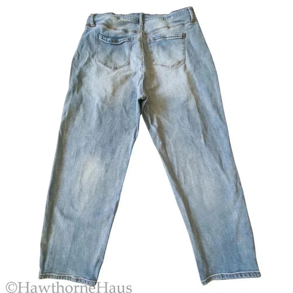 FASHION NOVA Gerrit Boyfriend Jeans Size 16 Blue Medium Wash Stretch Inseam 27" - Picture 5 of 10